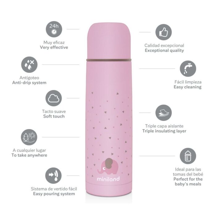 Miniland Thermos Thermy Rose 500ml - immagine 4