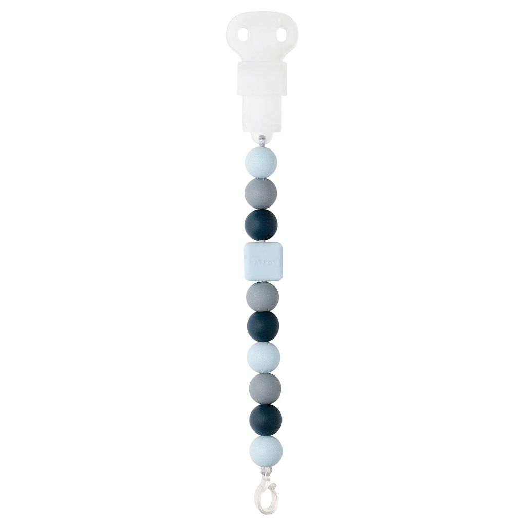 Catenella-Ciuccio-in-Silicone-blu-navy Nattou Catenella Ciuccio in Silicone Blu Navy - immagine 1