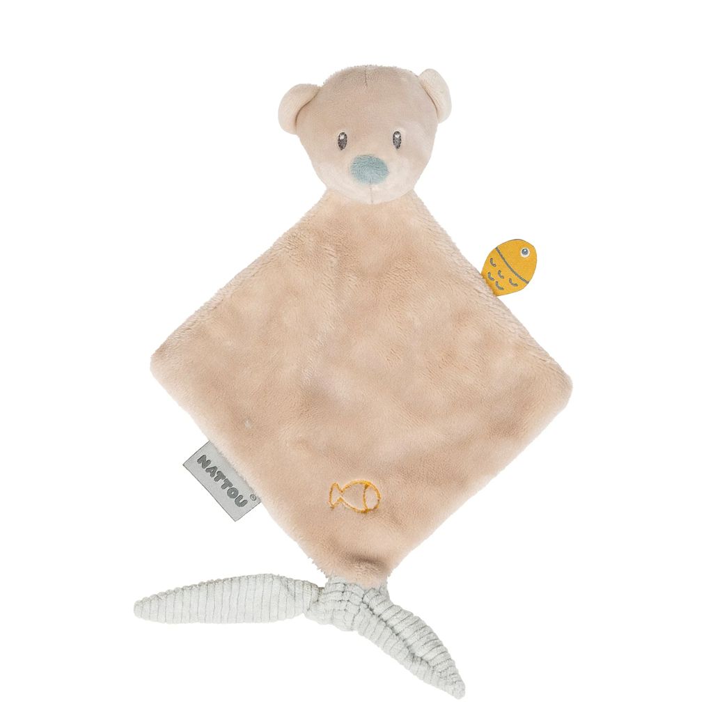 Comforter-Doudou-Bear-Jules-30x20-cm-Beige-nattou Nattou Mini Doudou Jules l'Orso - immagine 1