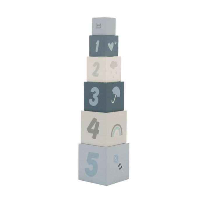 LABEL LABEL Cubi in Legno Numerati Blu - immagine 2