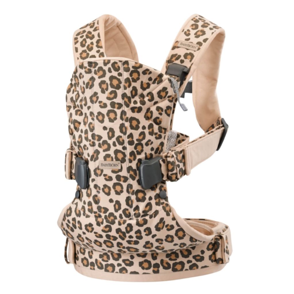 Marsupio-one-cotton-beige-leopardo BABYBJÖRN Marsupio one Cotton Beige Leopard - immagine 1