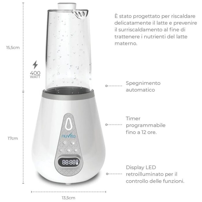 Nuvita Sterilizzatore Scaldabiberon Digitale Ultraveloce - immagine 2
