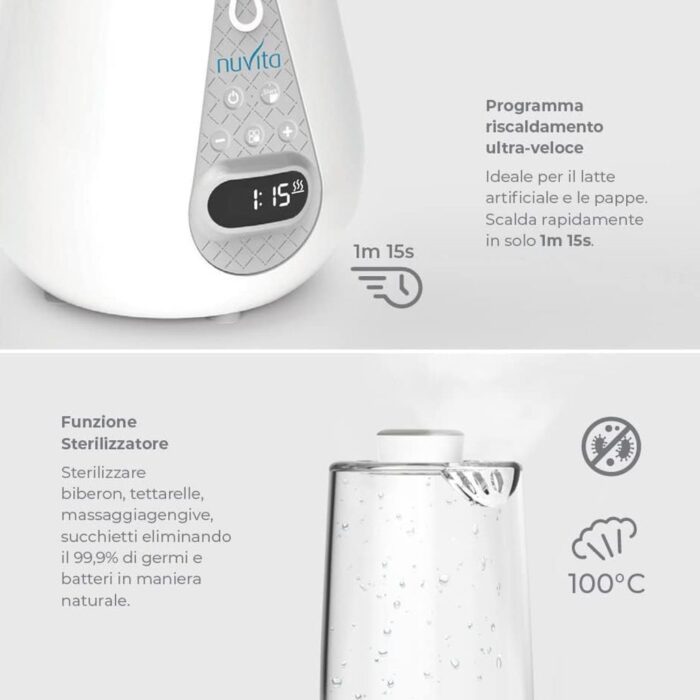 Nuvita Sterilizzatore Scaldabiberon Digitale Ultraveloce - immagine 6