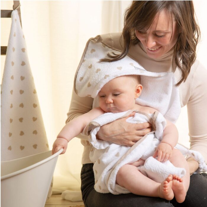 Picci Telo bagno Mamma bebè Lila Tortora - immagine 2