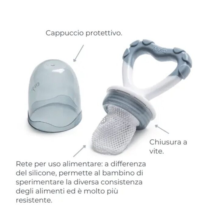 Nuvita Flavorillo Mangia Frutta E Massaggiagengive 2 In 1 Blue - immagine 4