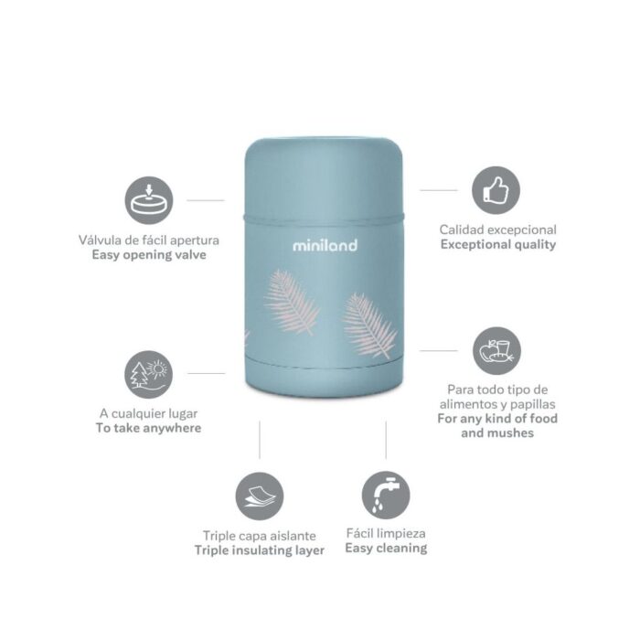 Miniland Thermos 600ml Palms - immagine 3