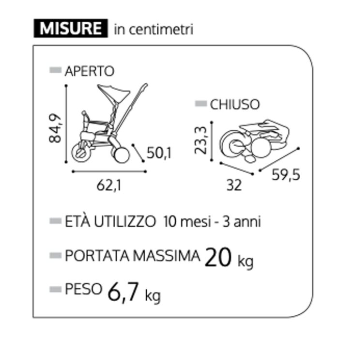 Doona Triciclo Liki Trike S3 Grigio - immagine 5