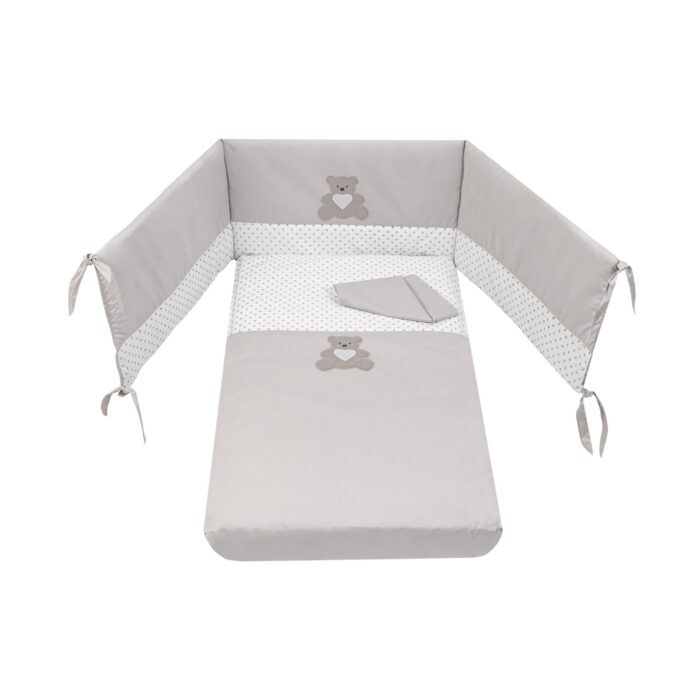 Picci Microletto Co-Sleeping con Materasso e Set Tessile Bonnie Bianco - immagine 2