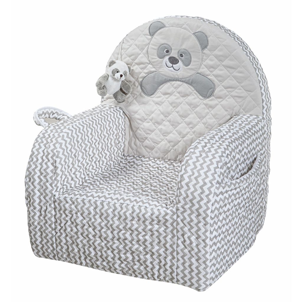 poltroncina-ricamata-bo-bo Picci Poltroncina Grigio Bo-Bo - immagine 1