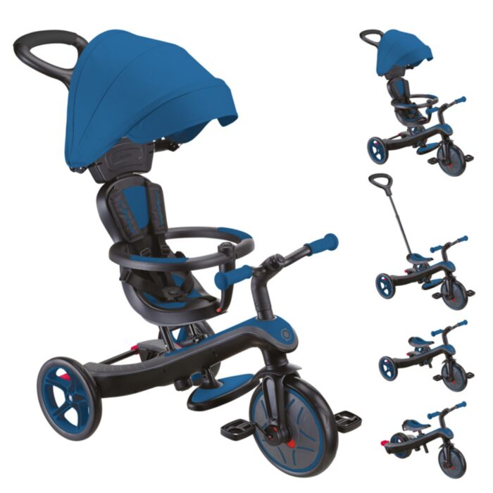 Globber Triciclo Explorer Trike 4in1 Deluxe Play Royal Blue - immagine 3
