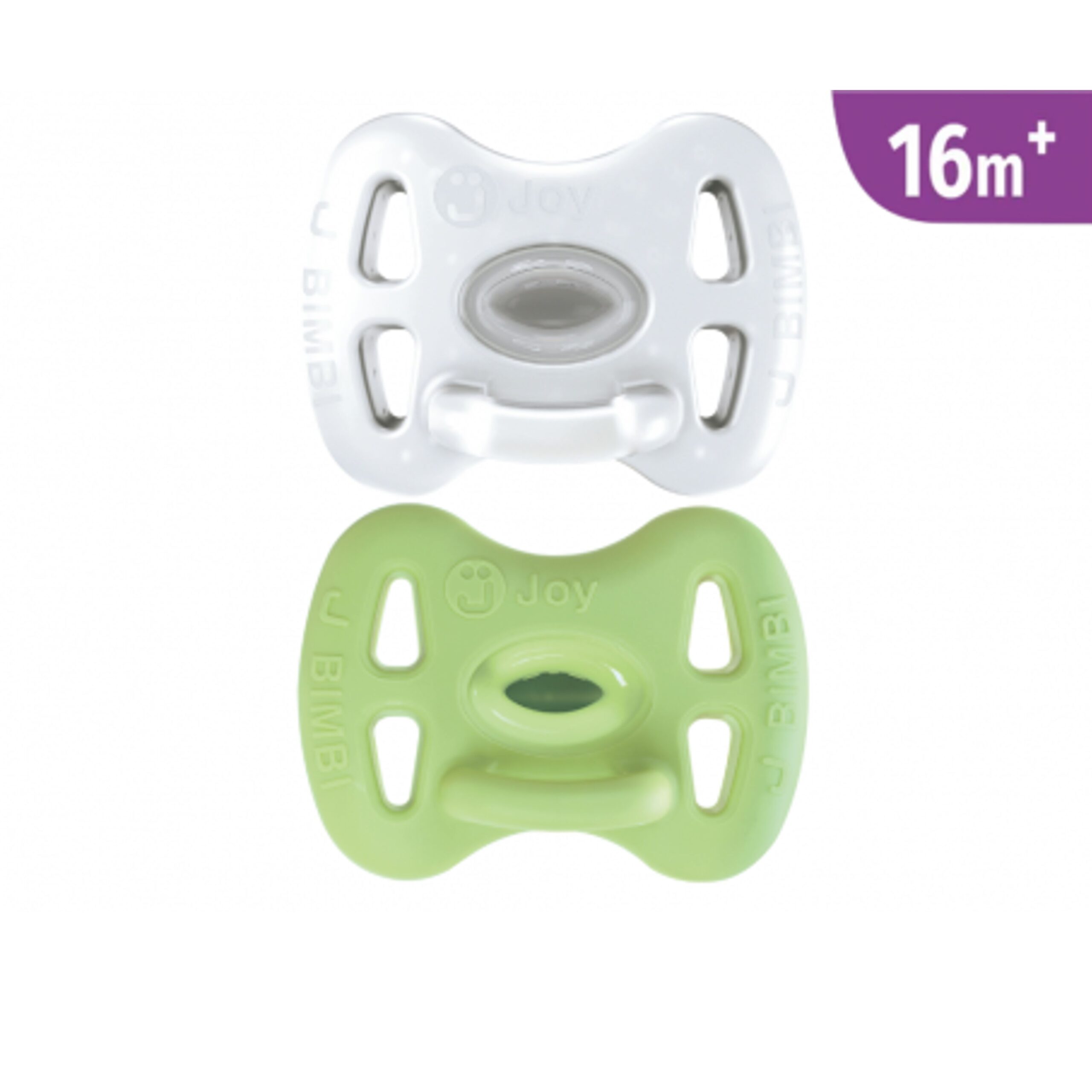 Ciucci-tutti-morbidi-Joy-16m-Pack-Trasparente-Pistacchio-scaled-1.jpg Jbimbi Pack 2Ciucci Tutti Morbidi Joy 16m+Trasparente/Pistacchio - immagine 1