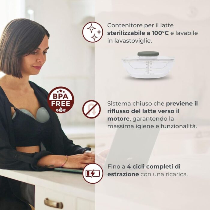 Nuvita Tiralatte Elettrico Indossabile - immagine 6